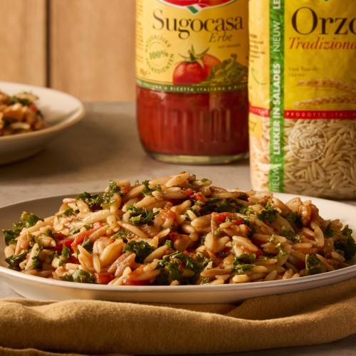 Recept Orzotto met Sugocasa en boerenkool Grand'Italia